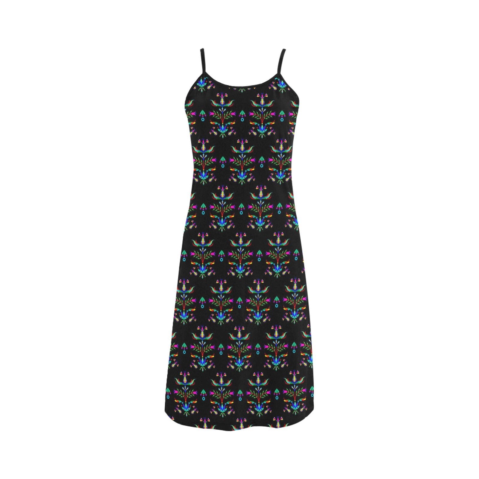 Dakota Damask Black Alcestis Slip Dress