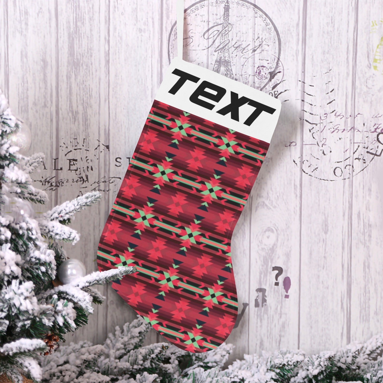 Inspire Velour Christmas Stocking (Custom Text on The Top)