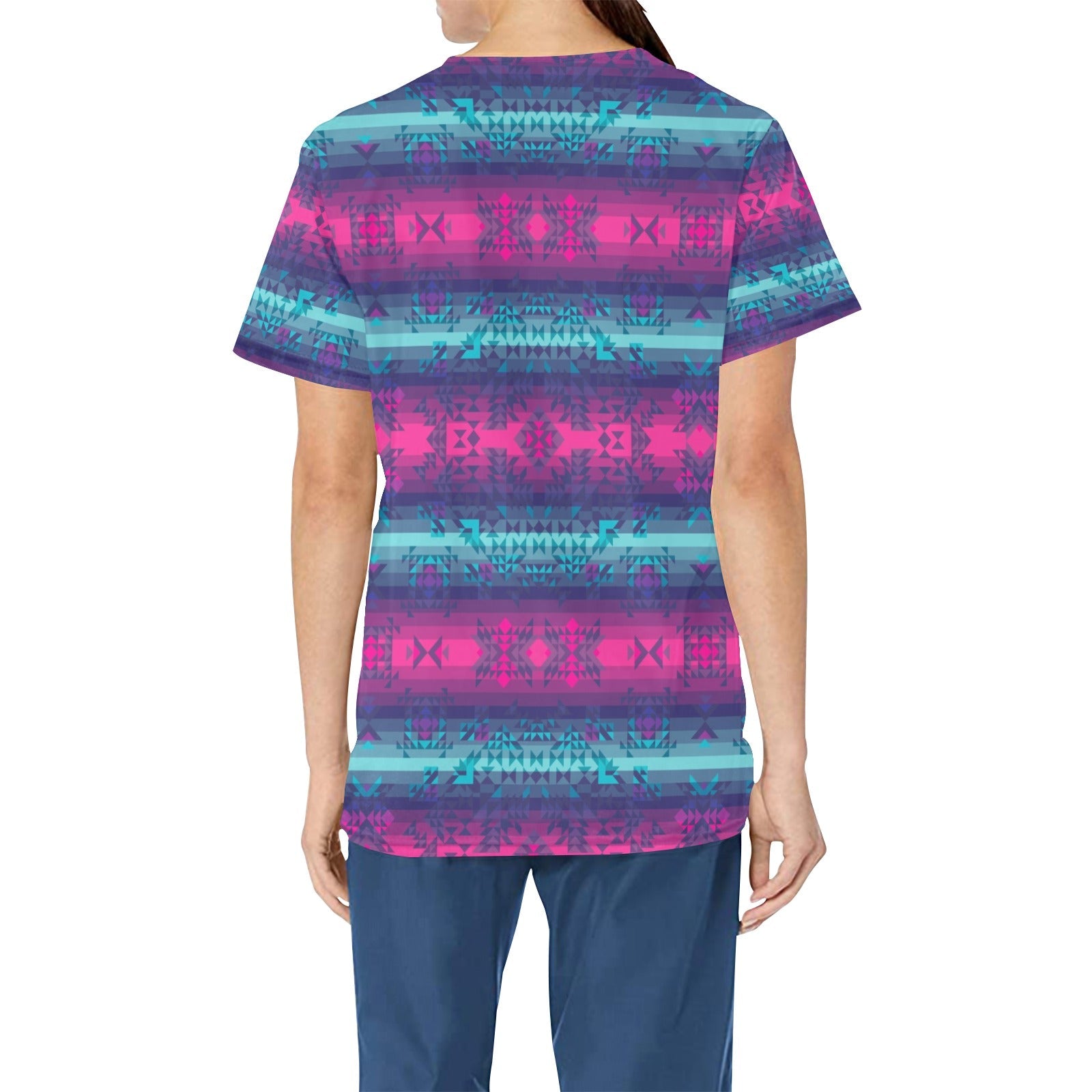 Dimensional Brightburn All Over Print Scrub Top Scrub Top e-joyer