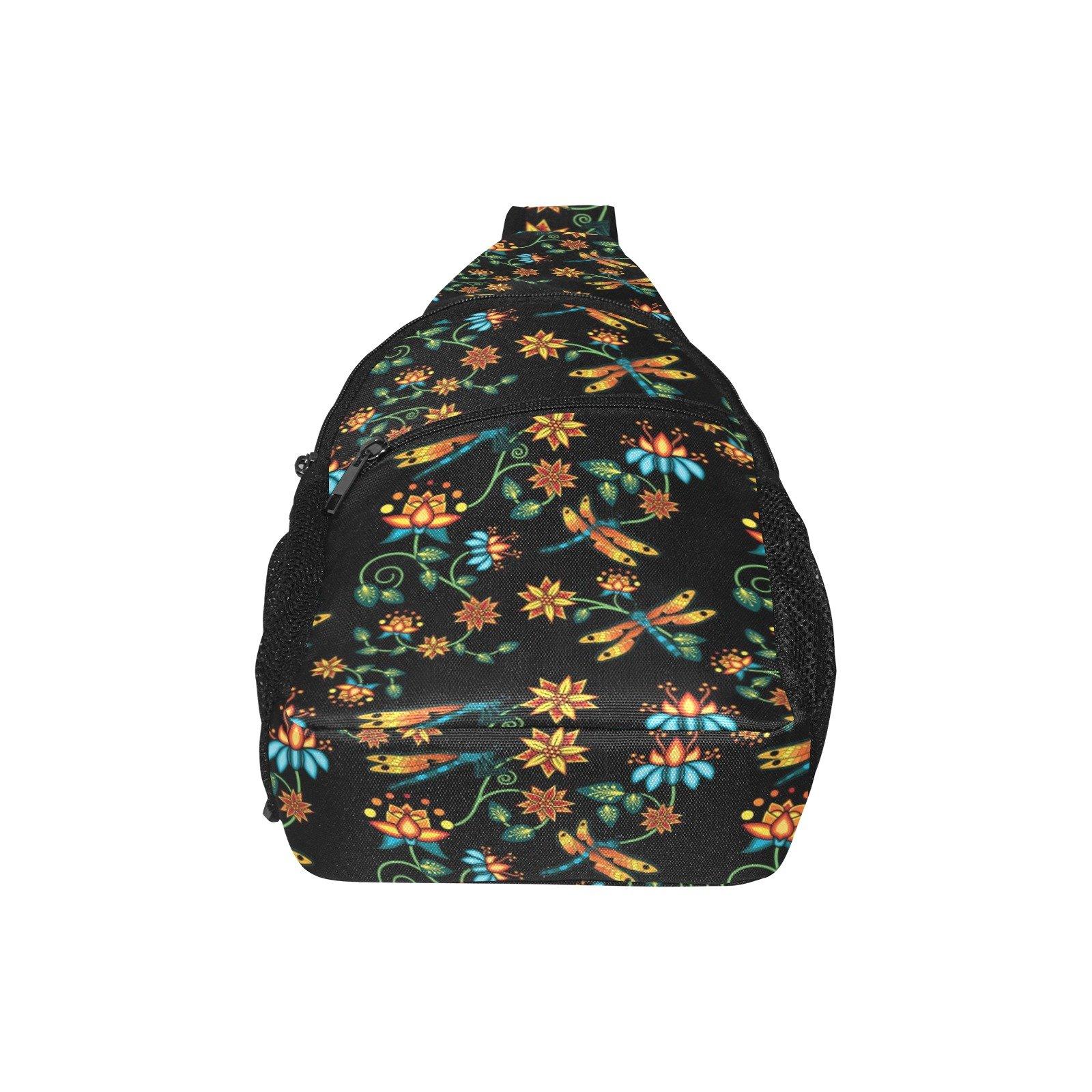 Dragon Lily Noir All Over Print Chest Bag (Model 1719) All Over Print Chest Bag (1719) e-joyer
