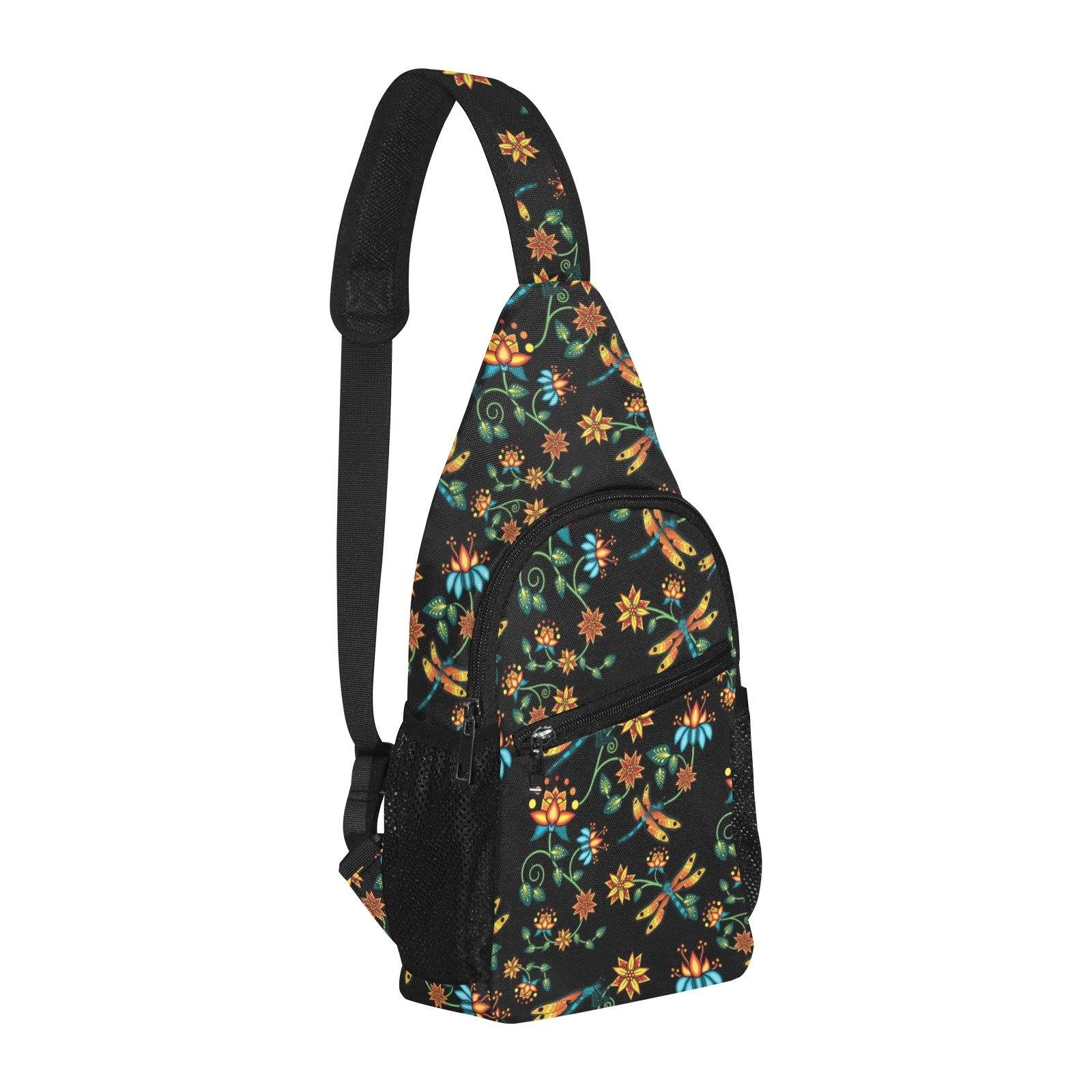 Dragon Lily Noir All Over Print Chest Bag (Model 1719) All Over Print Chest Bag (1719) e-joyer