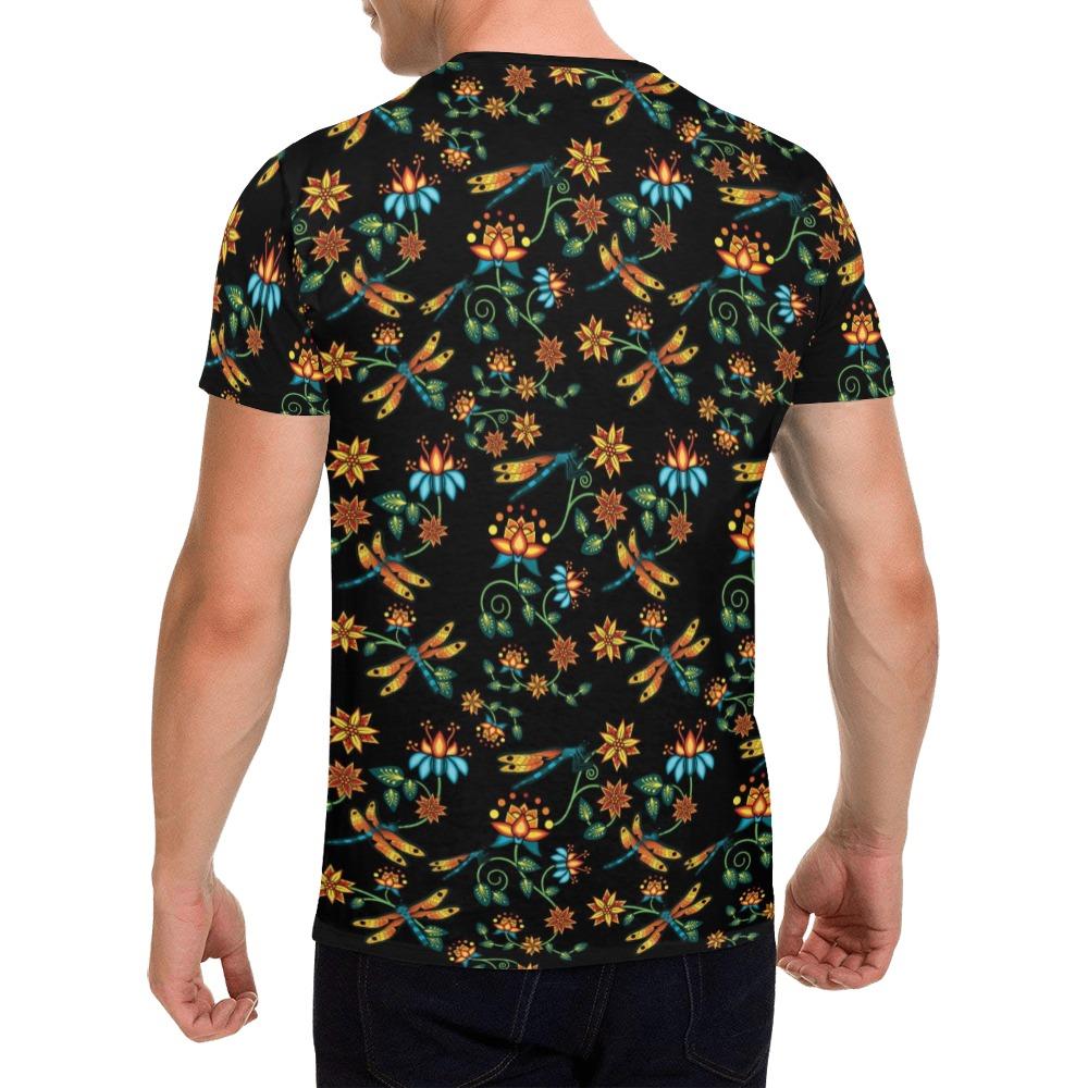 Dragon Lily Noir All Over Print T-Shirt for Men (USA Size) (Model T40) All Over Print T-Shirt for Men (T40) e-joyer