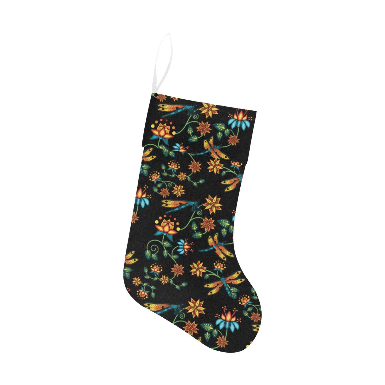 Dragon Lily Noir Christmas Stocking holiday stocking e-joyer