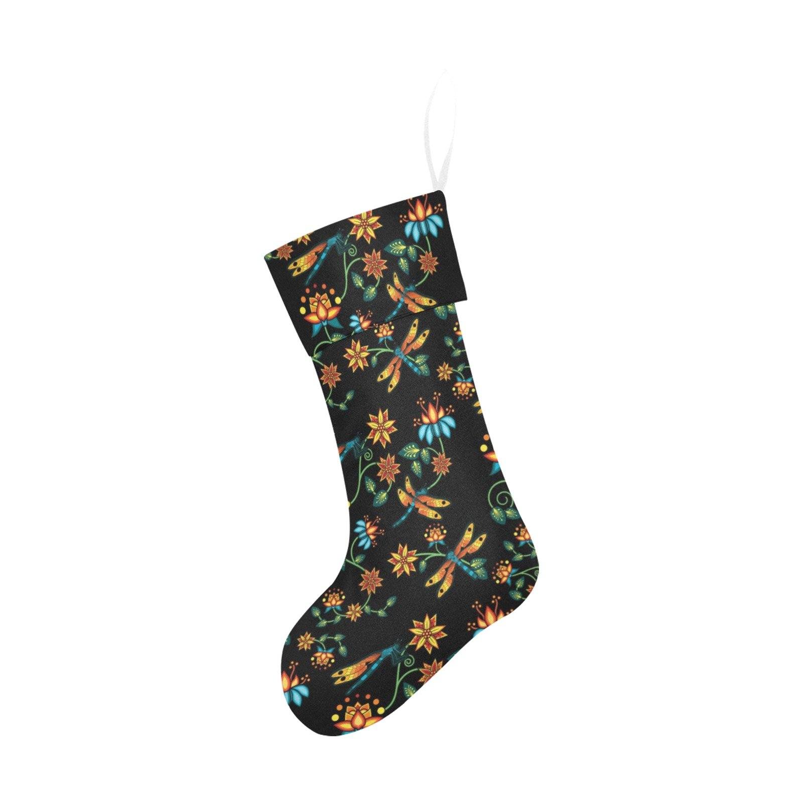 Dragon Lily Noir Christmas Stocking holiday stocking e-joyer