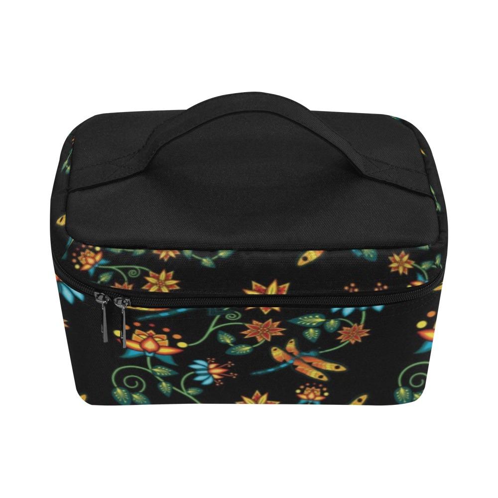 Dragon Lily Noir Cosmetic Bag/Large (Model 1658) bag e-joyer
