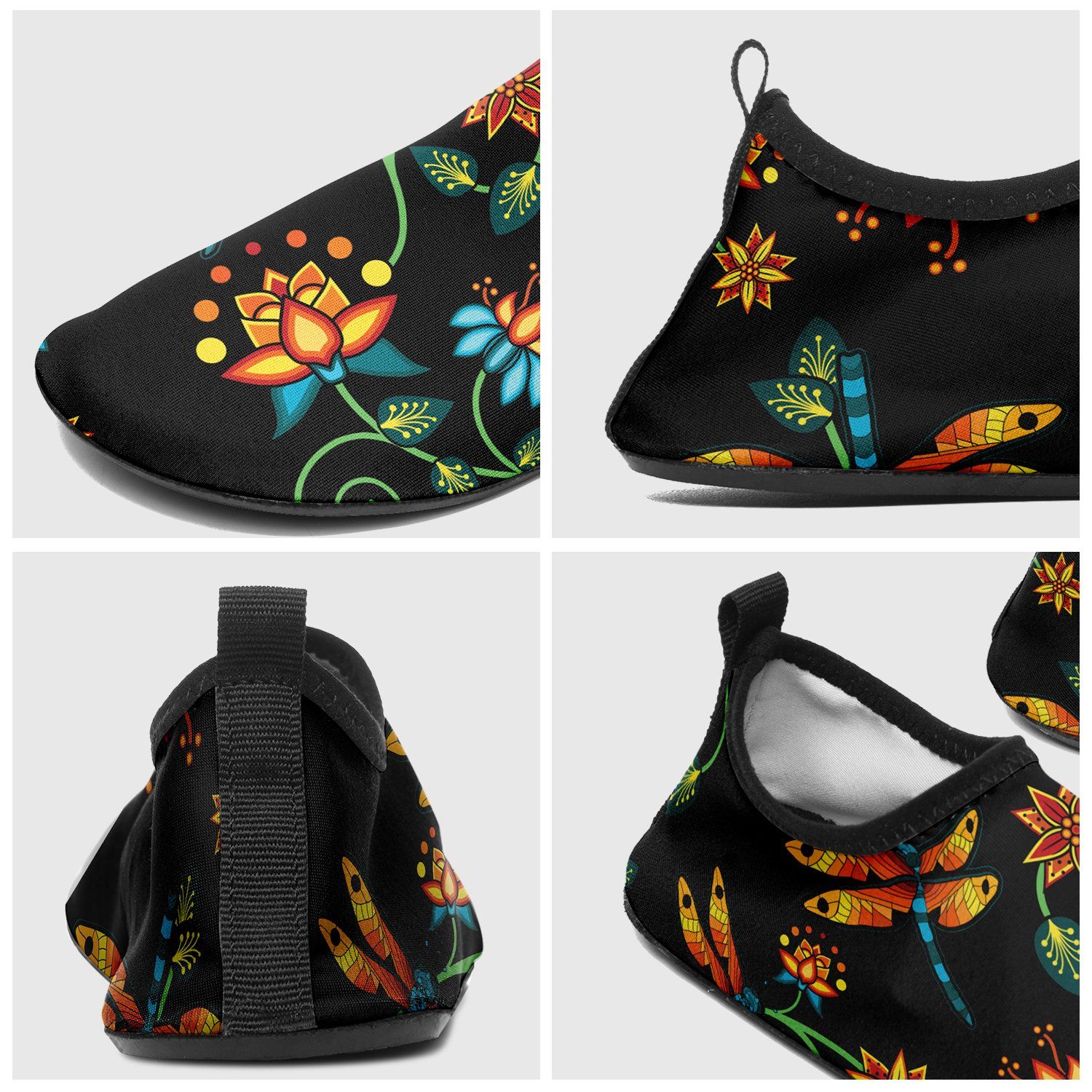 Dragon Lily Noir Kid's Slip On Shoes Herman