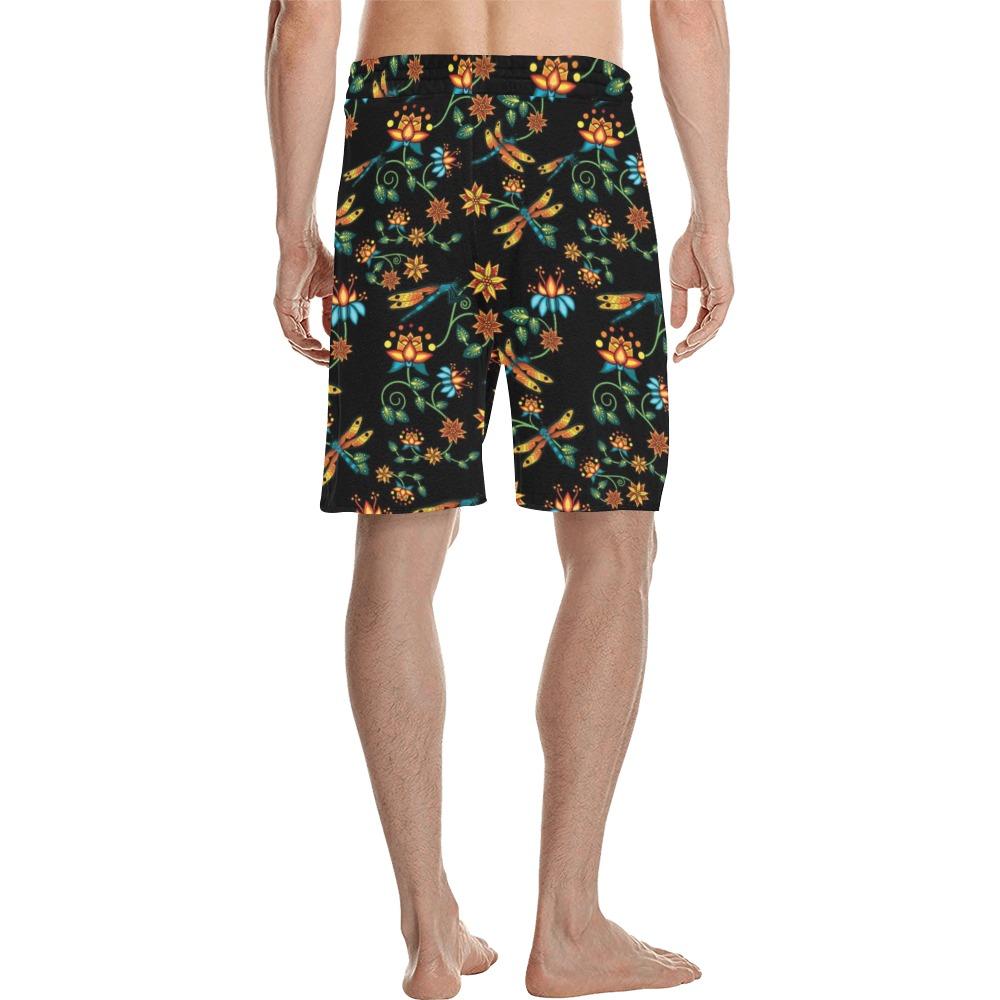 Dragon Lily Noir Men's All Over Print Casual Shorts (Model L23) Men's Casual Shorts (L23) e-joyer