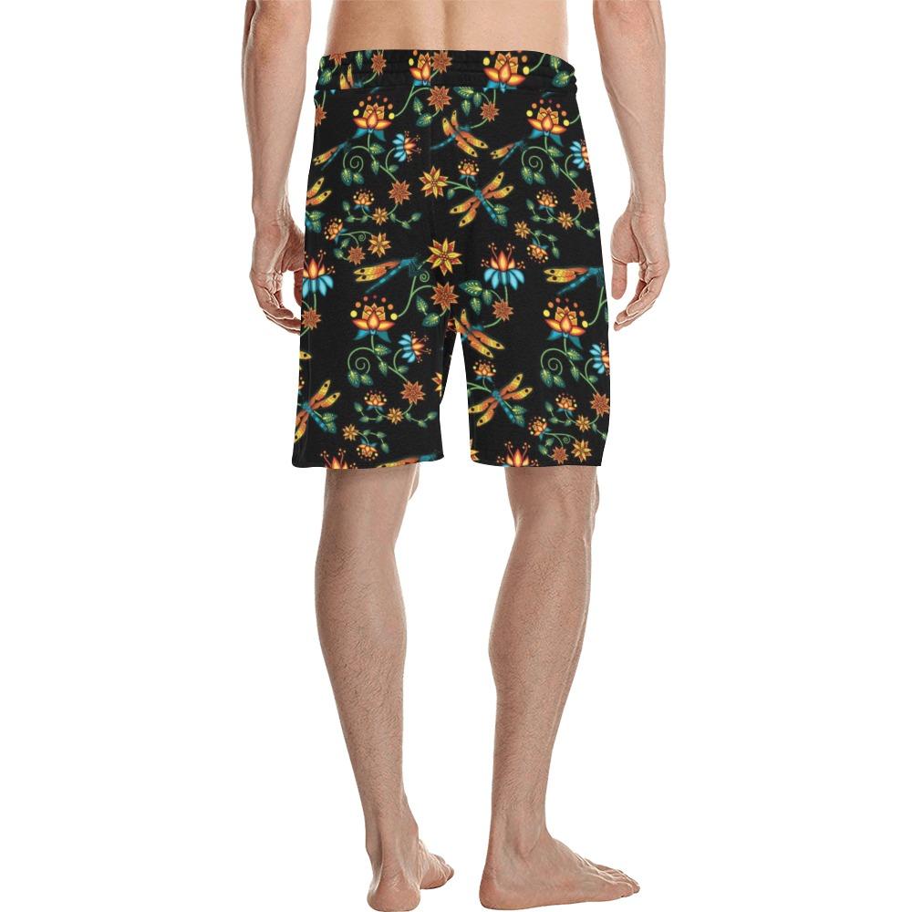 Dragon Lily Noir Men's All Over Print Casual Shorts (Model L23) Men's Casual Shorts (L23) e-joyer 