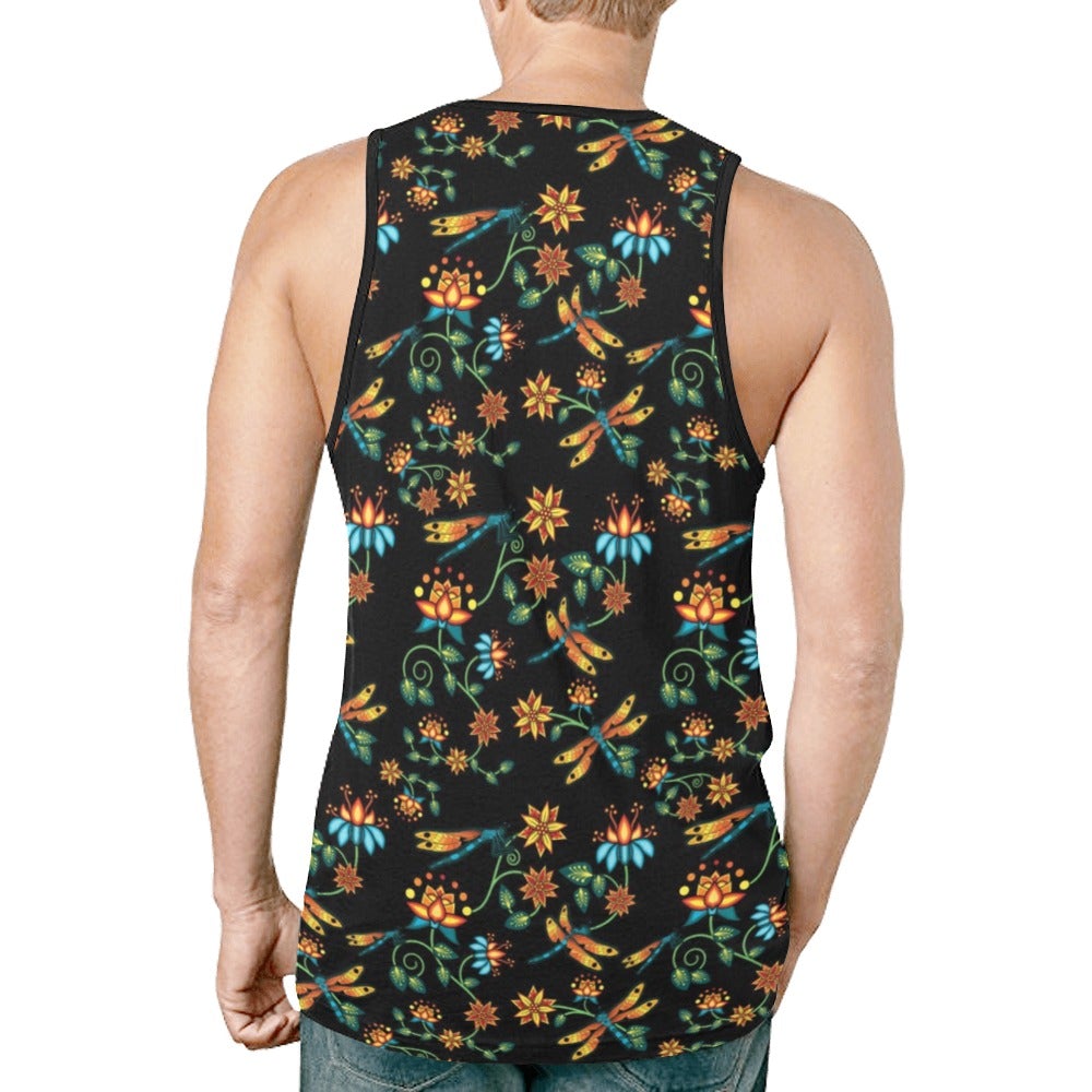 Dragon Lily Noir New All Over Print Tank Top for Men (Model T46) New All Over Print Tank Top for Men (T46) e-joyer 