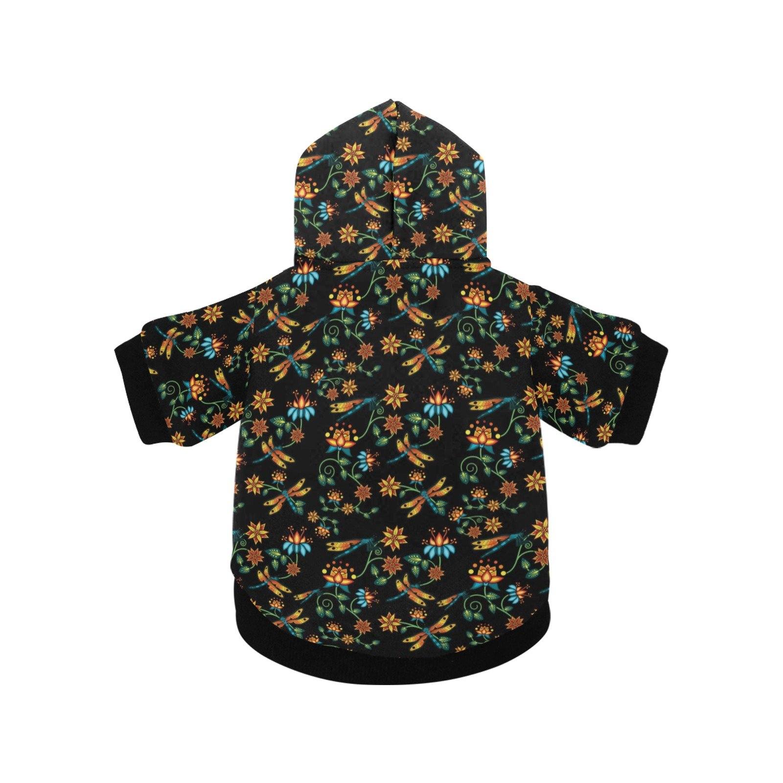 Dragon Lily Noir Pet Dog Hoodie Pet Dog Hoodie e-joyer