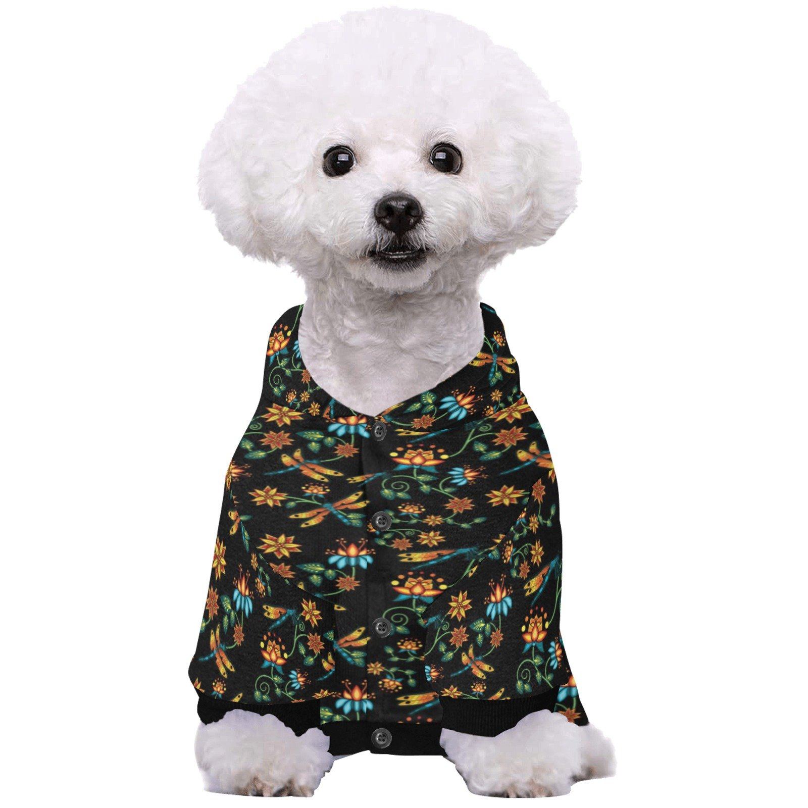 Dragon Lily Noir Pet Dog Hoodie Pet Dog Hoodie e-joyer