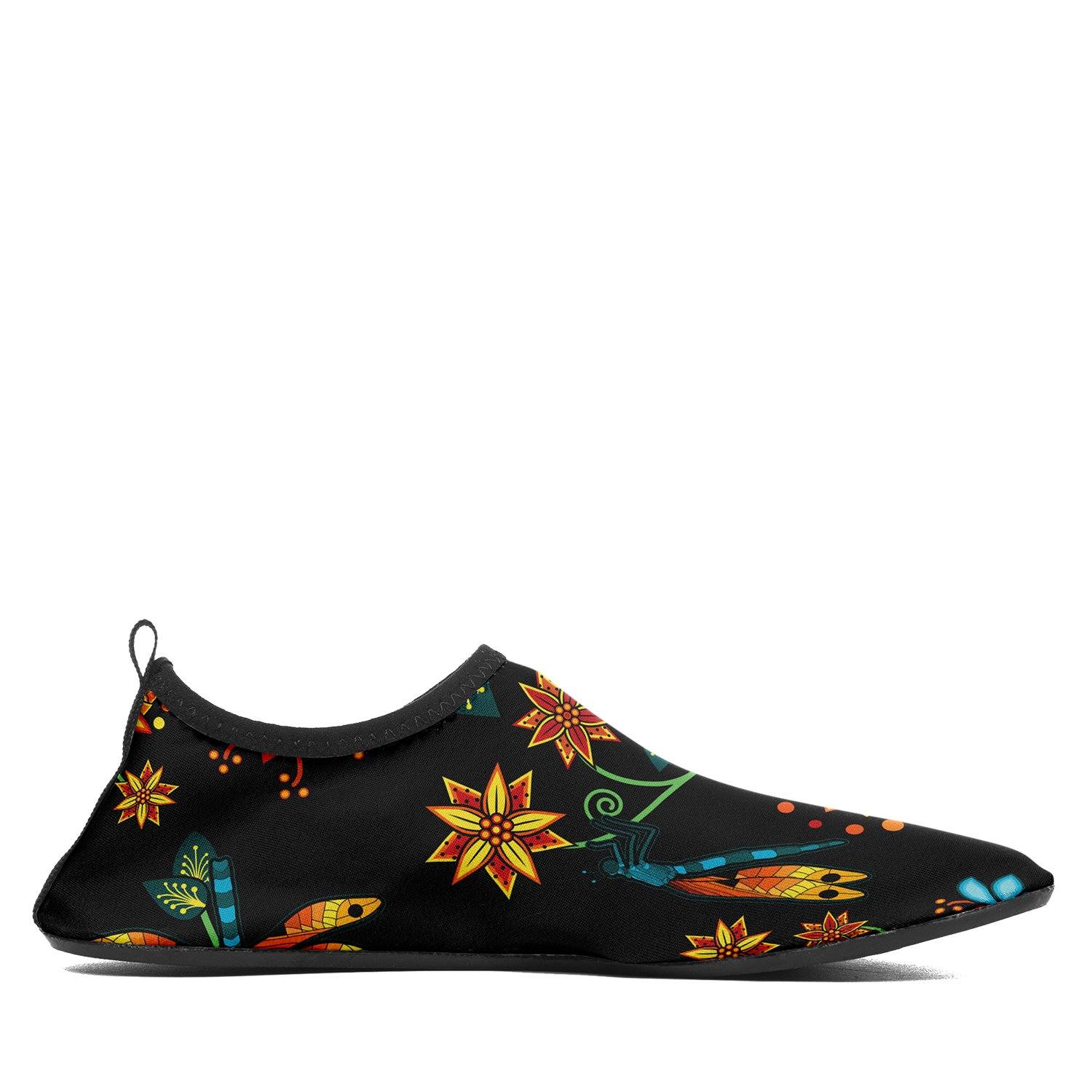Dragon Lily Noir Sockamoccs Slip On Shoes Herman