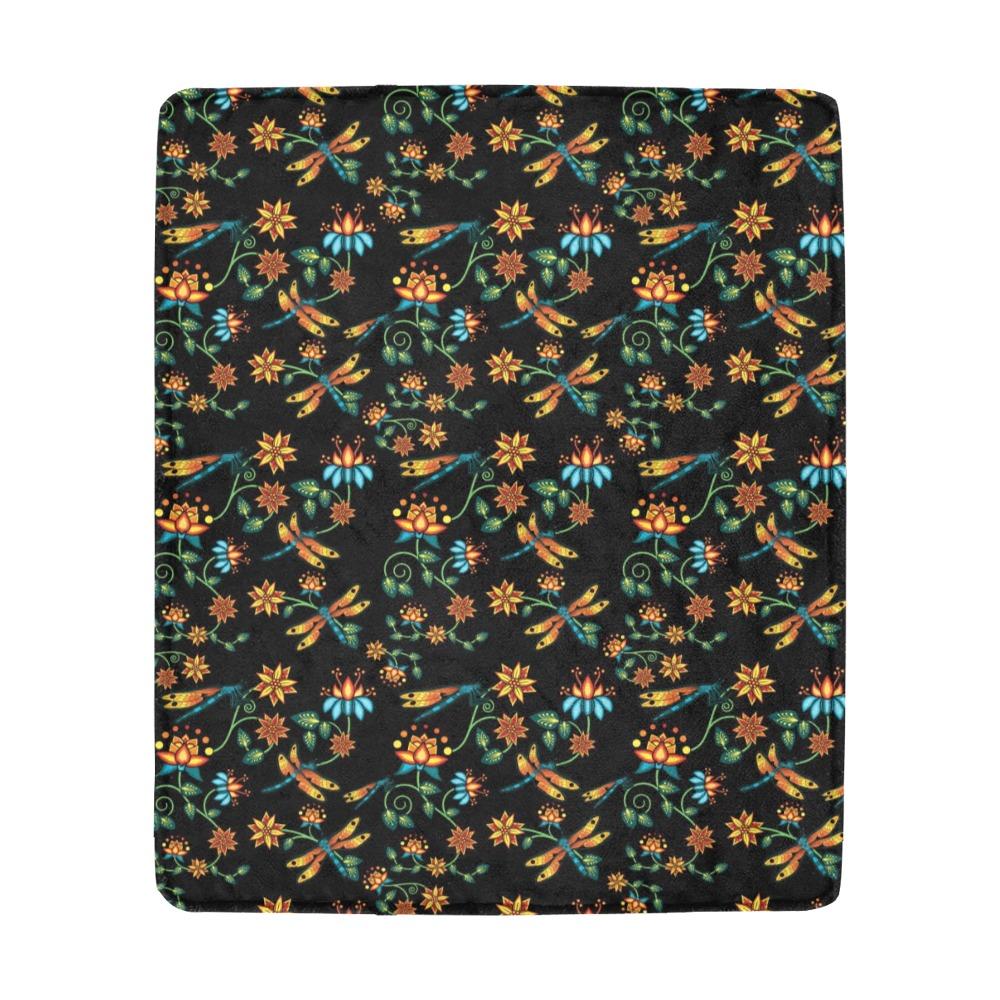 Dragon Lily Noir Ultra-Soft Micro Fleece Blanket 50"x60" Ultra-Soft Blanket 50''x60'' e-joyer