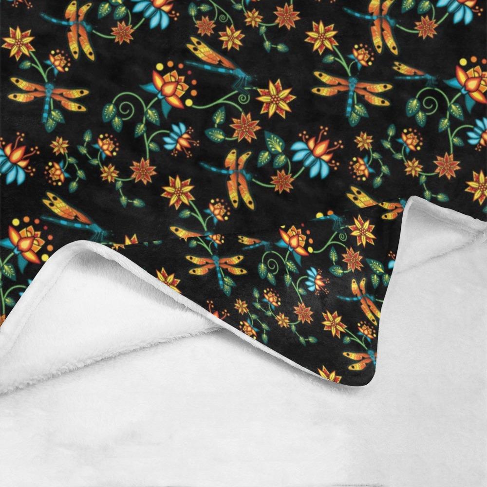 Dragon Lily Noir Ultra-Soft Micro Fleece Blanket 60"x80" Ultra-Soft Blanket 60''x80'' e-joyer