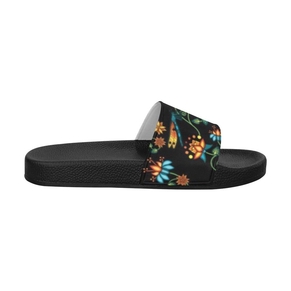 Dragon Lily Noir Women's Slide Sandals (Model 057) Women's Slide Sandals (057) e-joyer