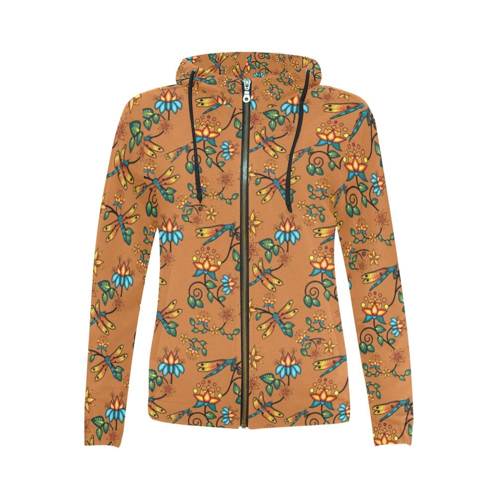Dragon Lily Sierra All Over Print Full Zip Hoodie for Women (Model H14) All Over Print Full Zip Hoodie for Women (H14) e-joyer