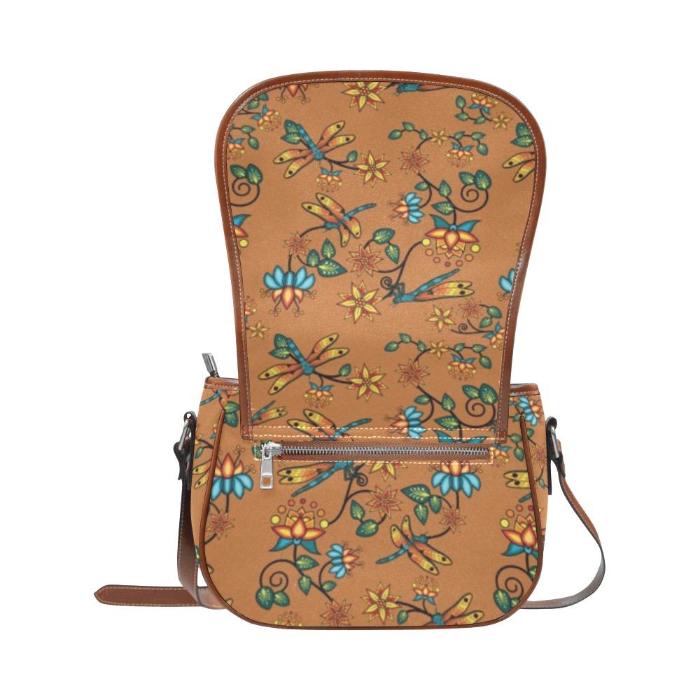 Dragon Lily Sierra Saddle Bag/Small (Model 1649) Full Customization Saddle Bag/Small (Full Customization) e-joyer 