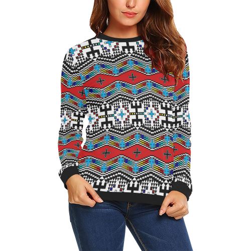 dragonflies All Over Print Crewneck Sweatshirt for Women (Model H18) Crewneck Sweatshirt for Women (H18) e-joyer