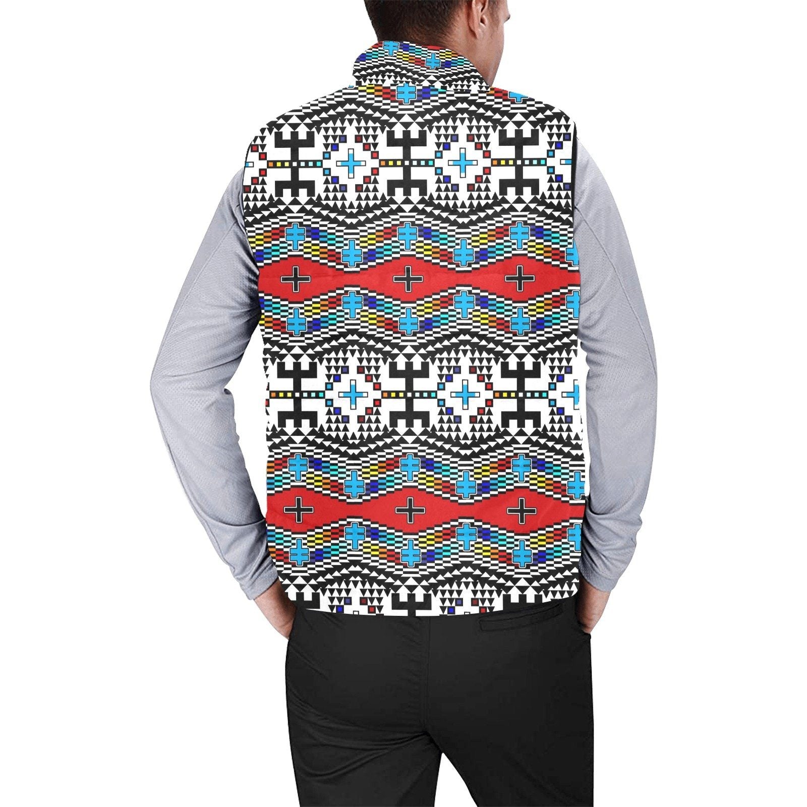 dragonflies Men's Padded Vest Jacket (Model H44) Men's Padded Vest Jacket (H44) e-joyer