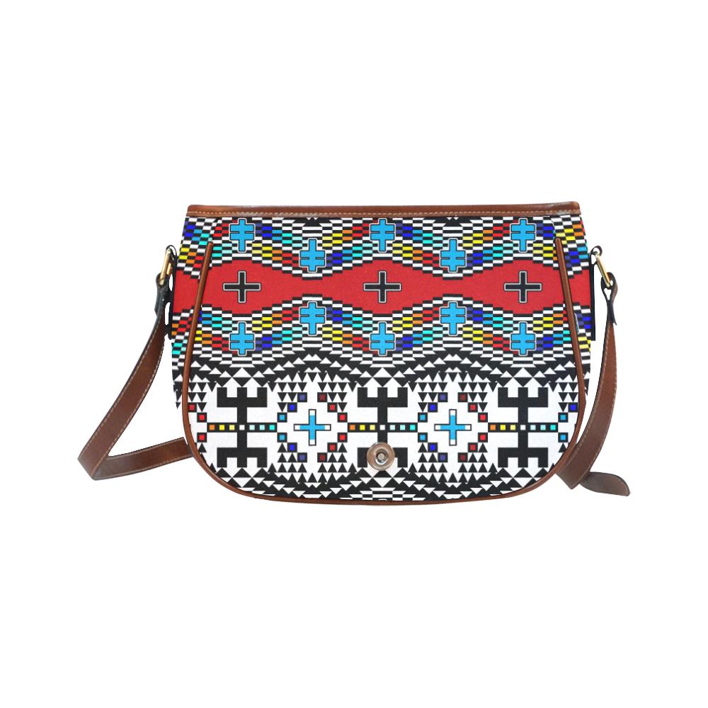 dragonflies Saddle Bag/Small (Model 1649) Full Customization Saddle Bag/Small (Full Customization) e-joyer