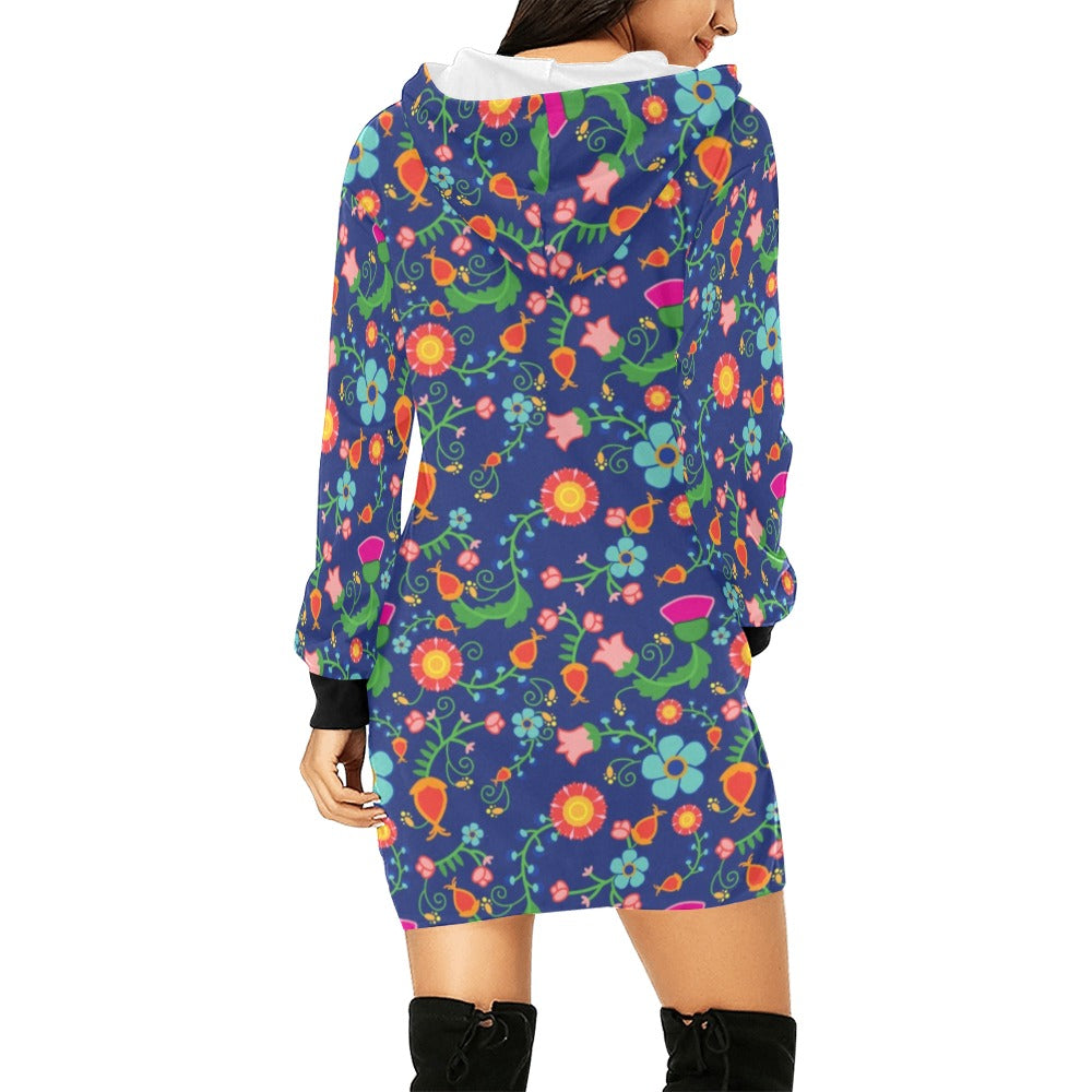 Bee Spring Twilight Hoodie Dress