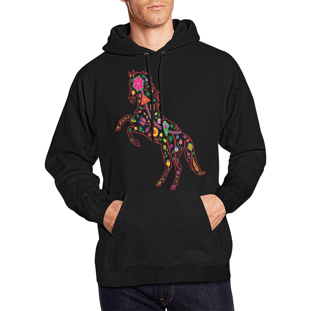 Floral Horse Hoodie for Men (USA Size)