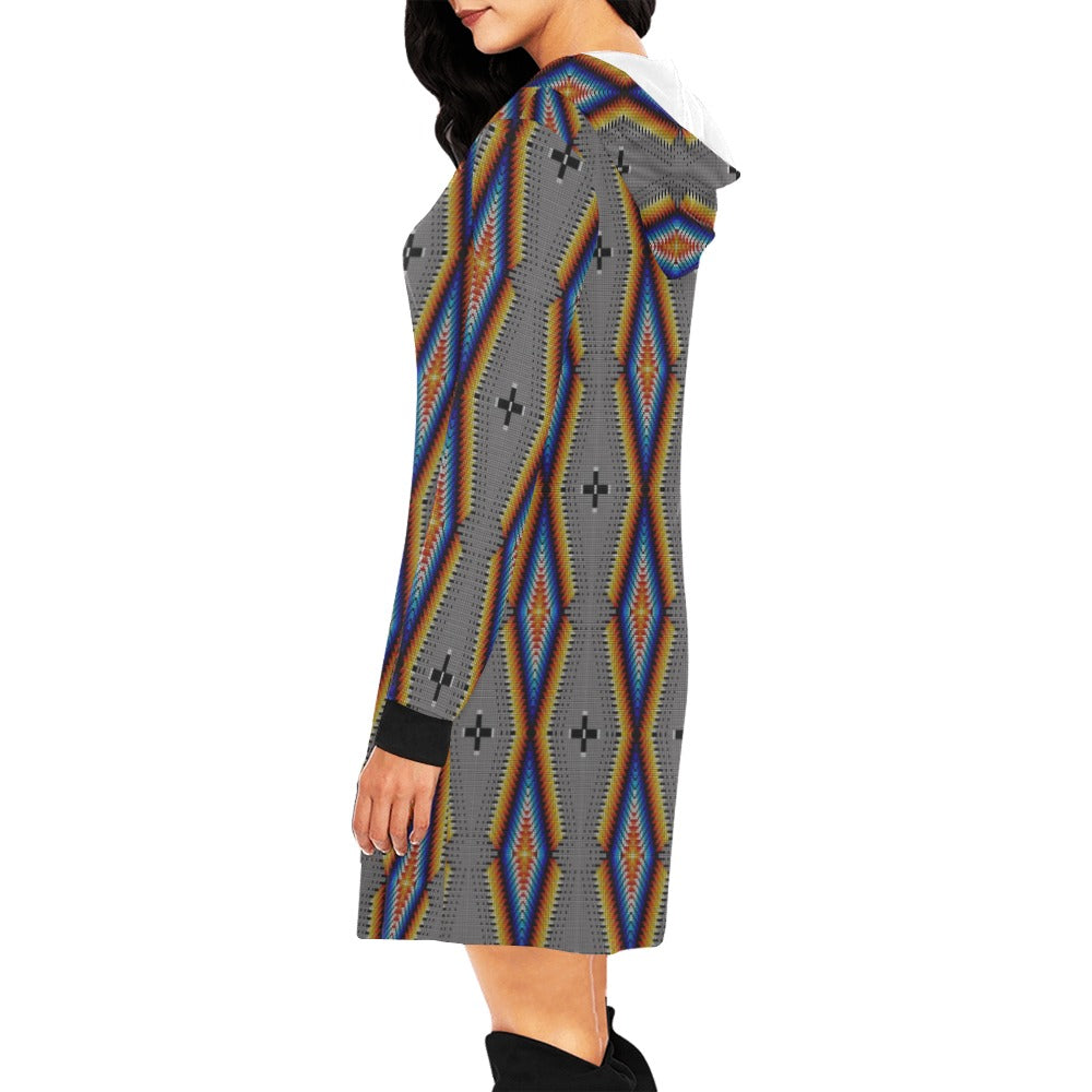 Diamond in the Bluff Grey Hoodie Dress