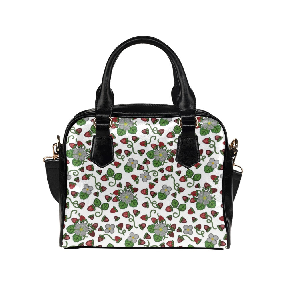 Strawberry Dreams White Shoulder Handbag