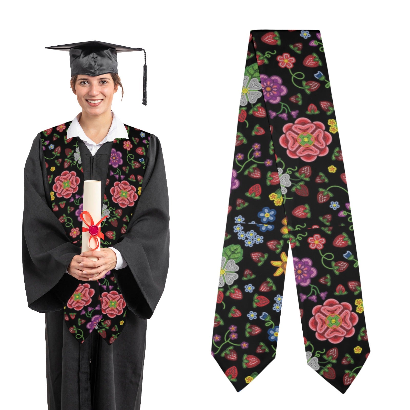 Berry Pop Midnight Graduation Stole