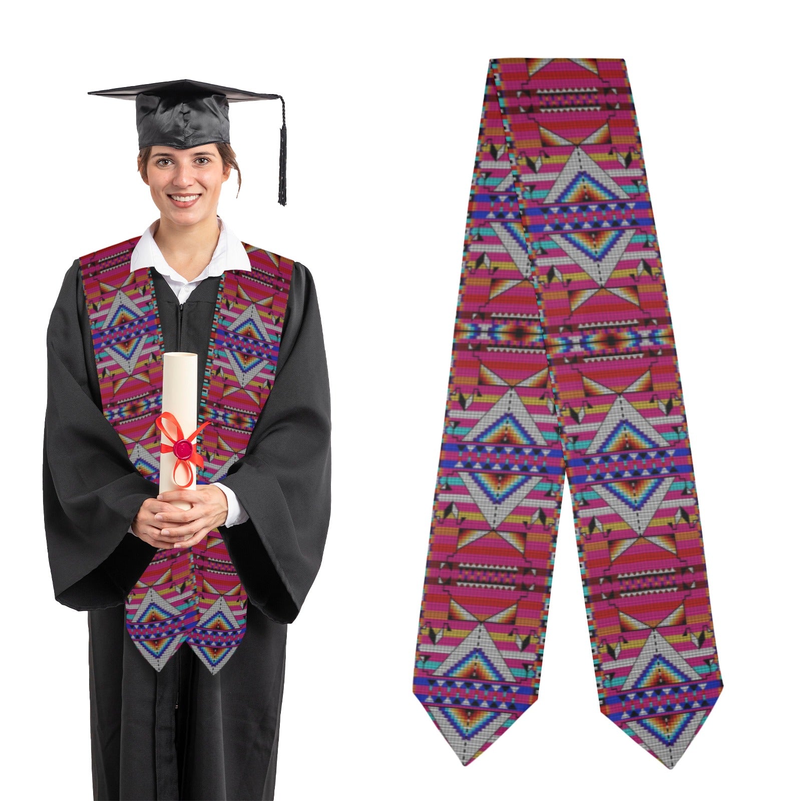 Medicine Blessing Pink Graduation Stole