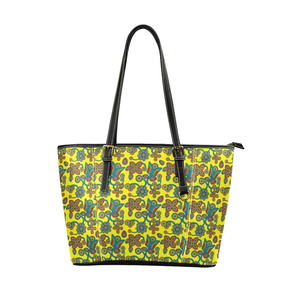 Sky Tomorrow Satin Leather Tote Bag/Large