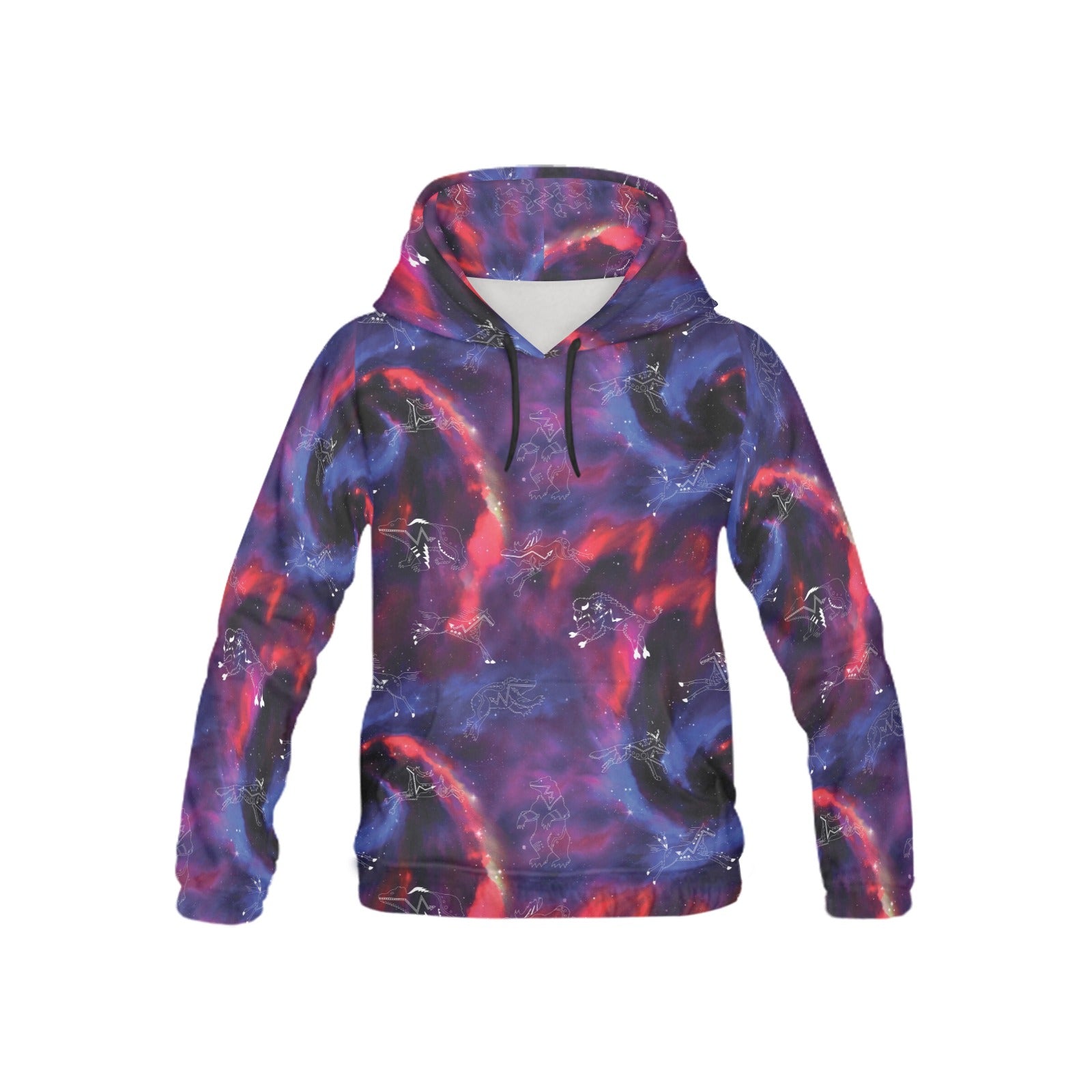 Animal Ancestors 3 Blue Pink Swirl Hoodie for Kid (USA Size)