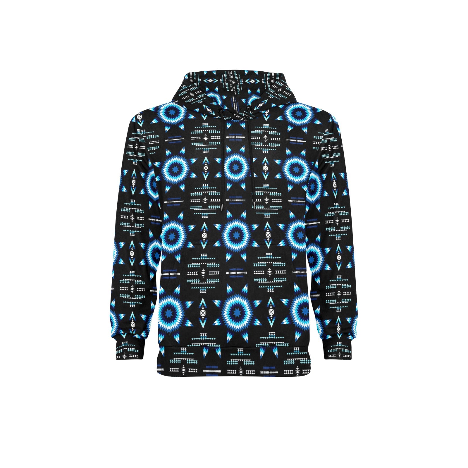 Rising Star Wolf Moon Men's Long Sleeve Fleece Hoodie