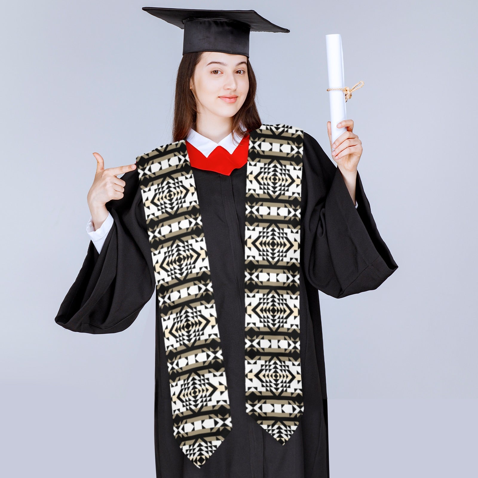 Black Rose Winter Canyon Graduation Stole