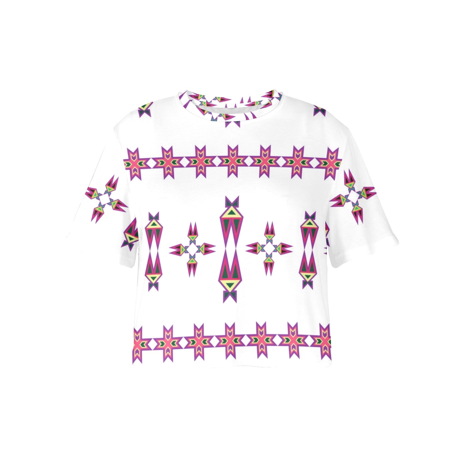 Four Directions Lodge Flurry Women's Cropped T-shirt