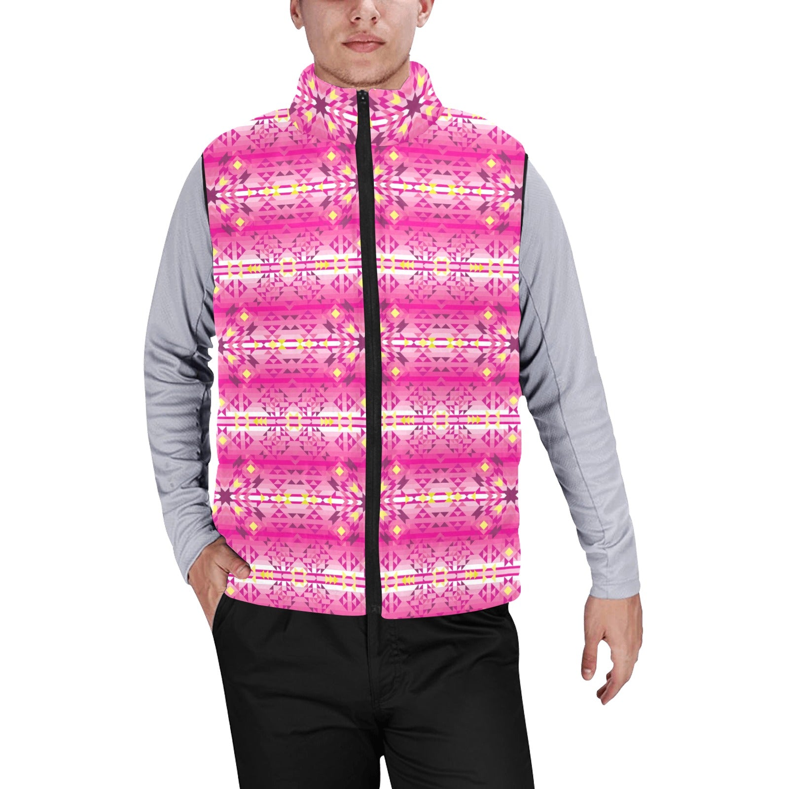 Pink Star Men's Padded Vest Jacket