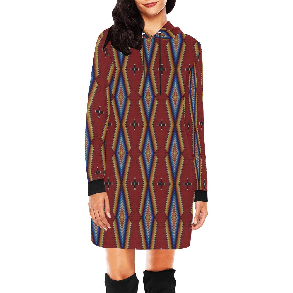 Diamond in the Bluff Red Hoodie Dress