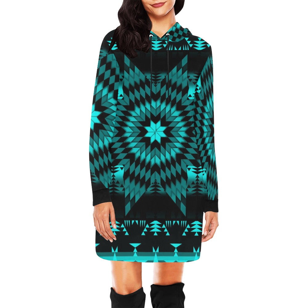 Black Sky Star Hoodie Dress