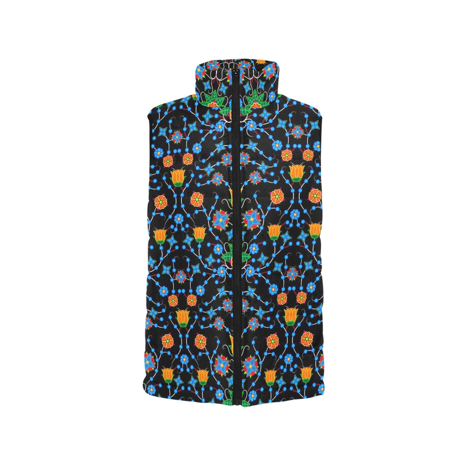 Floral Damask Men's Padded Vest Jacket