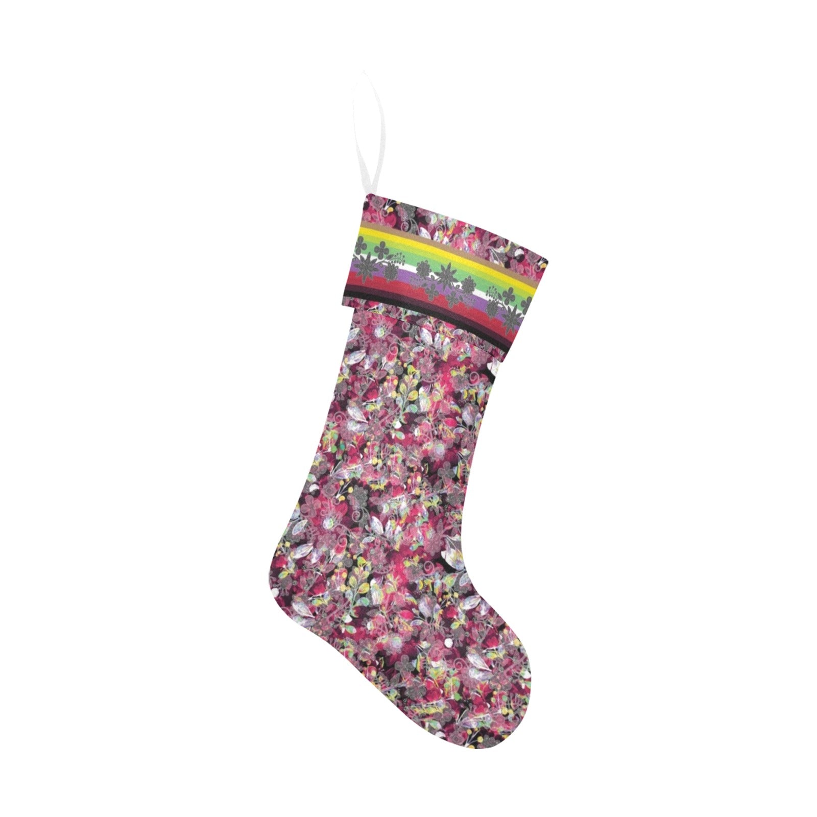 Culture in Nature Maroon Christmas Stocking