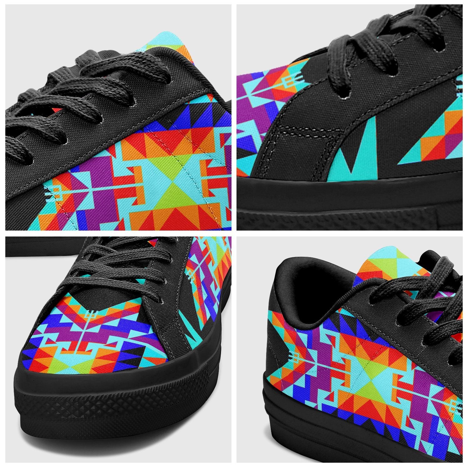 Fancy Bustle Aapisi Low Top Canvas Shoes Black Sole aapisi Herman