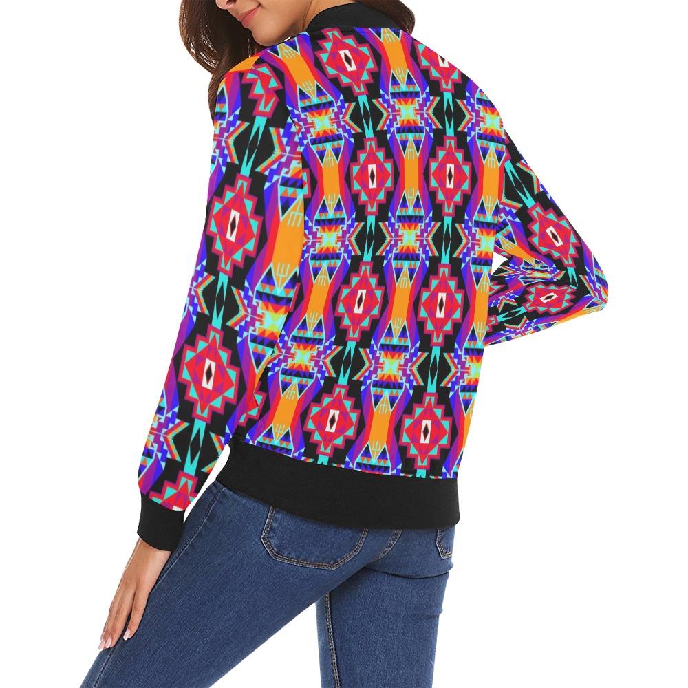 Fancy Bustle All Over Print Bomber Jacket for Women (Model H19) All Over Print Bomber Jacket for Women (H19) e-joyer