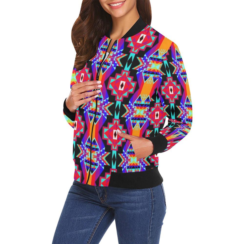 Fancy Bustle All Over Print Bomber Jacket for Women (Model H19) All Over Print Bomber Jacket for Women (H19) e-joyer