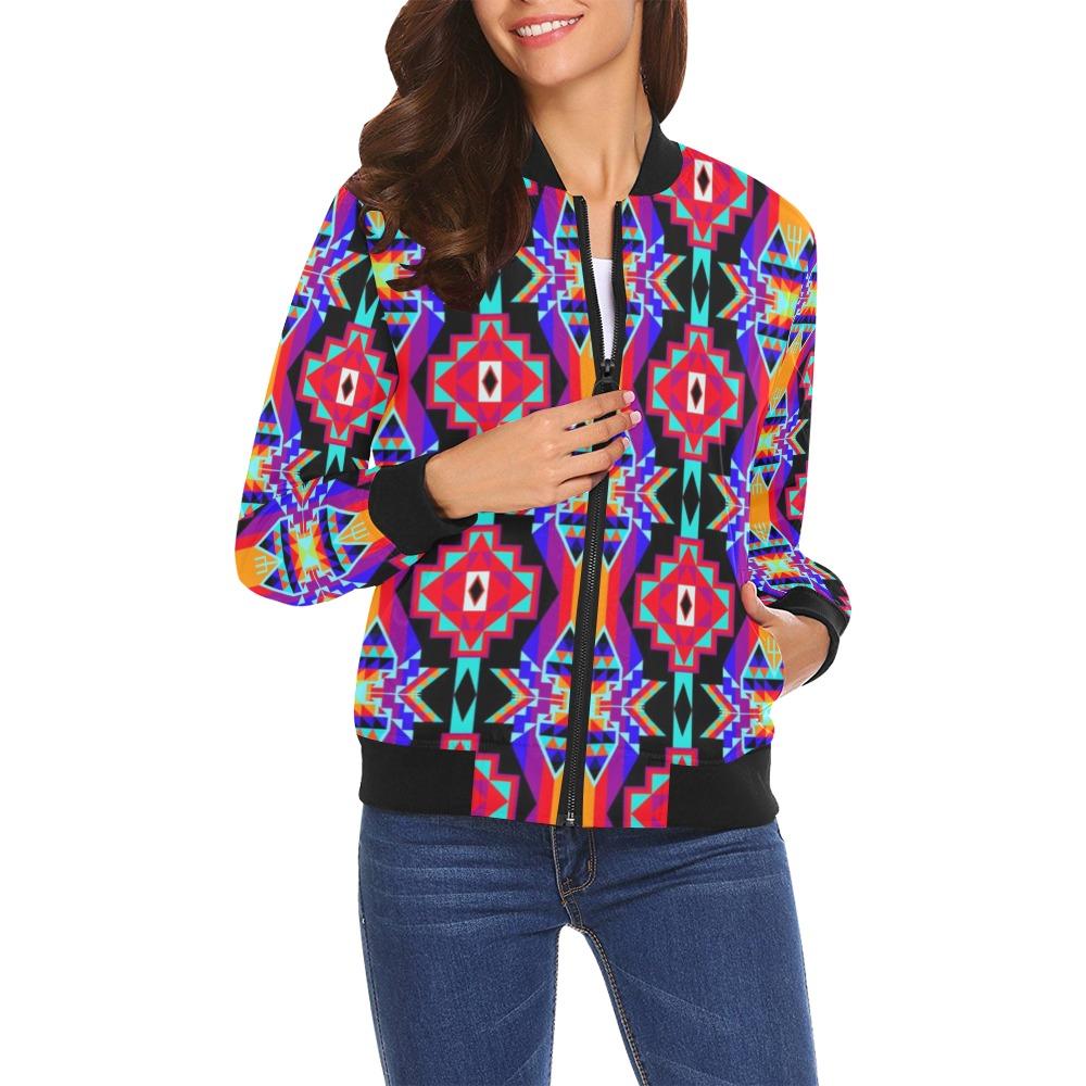 Fancy Bustle All Over Print Bomber Jacket for Women (Model H19) All Over Print Bomber Jacket for Women (H19) e-joyer