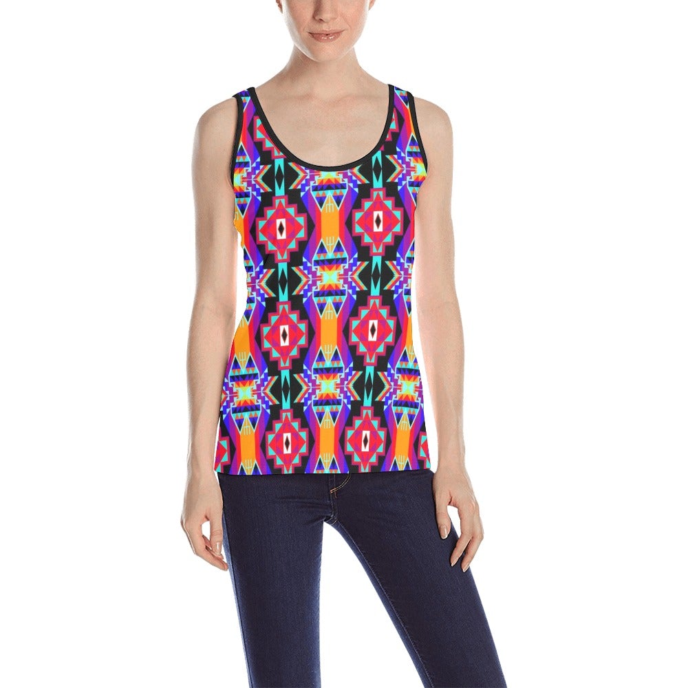 Fancy Bustle All Over Print Tank Top for Women (Model T43) All Over Print Tank Top for Women (T43) e-joyer