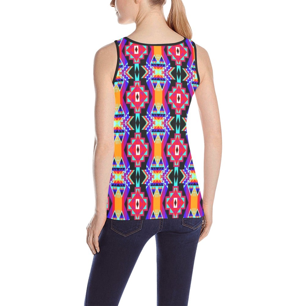 Fancy Bustle All Over Print Tank Top for Women (Model T43) All Over Print Tank Top for Women (T43) e-joyer