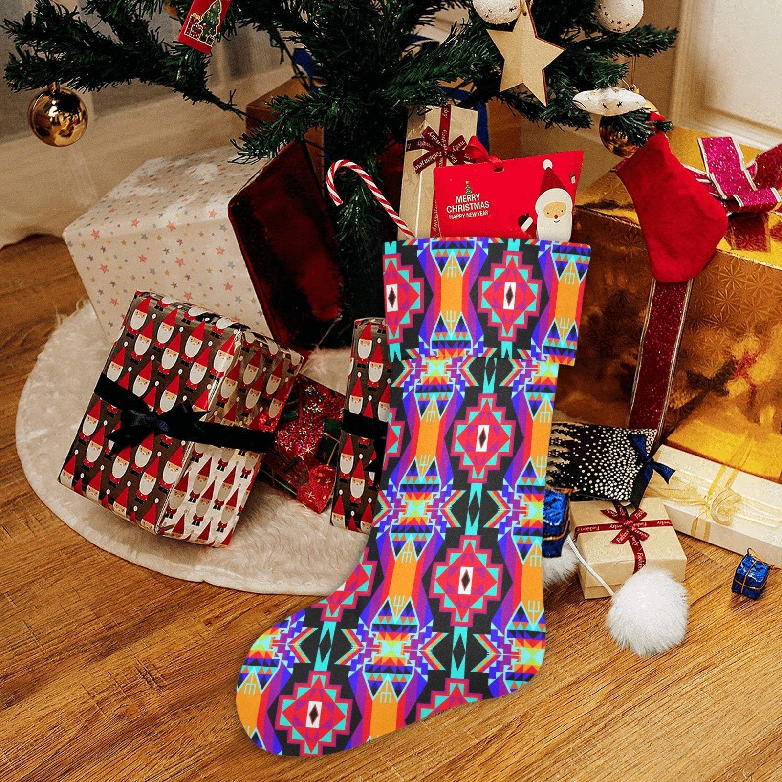 Fancy Bustle Christmas Stocking holiday stocking e-joyer