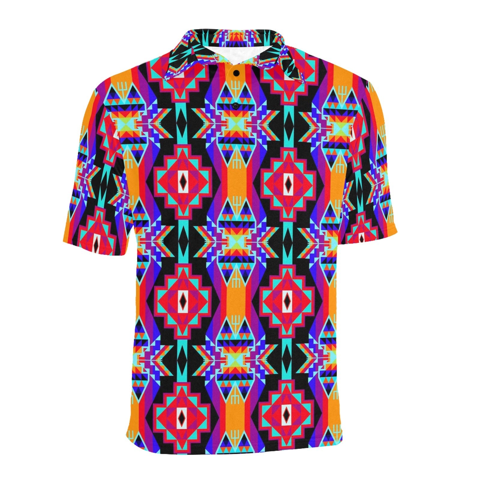 Fancy Bustle Men's All Over Print Polo Shirt (Model T55) Men's Polo Shirt (Model T55) e-joyer