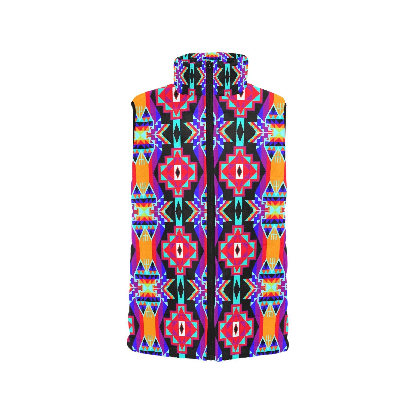 Fancy Bustle Women's Padded Vest Jacket (Model H44) Women's Padded Vest Jacket (H44) e-joyer