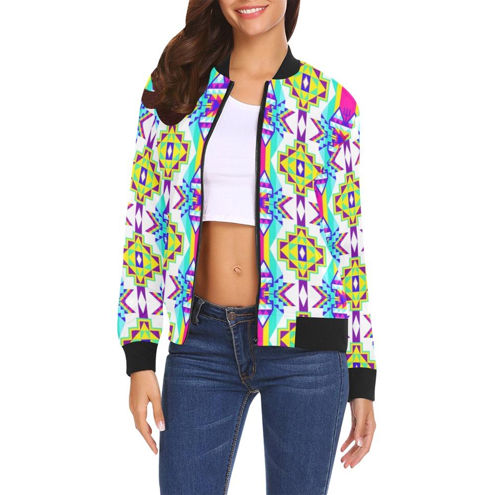 Fancy Champion All Over Print Bomber Jacket for Women (Model H19) All Over Print Bomber Jacket for Women (H19) e-joyer